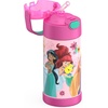 THERMOS FUNTAINER Water Bottle with Straw – 12 Ounce – Kids Stainless Steel Vacuum Insulated Water Bottle with Lid, Hot Wheels(Princess)