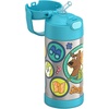THERMOS FUNTAINER Water Bottle with Straw – 12 Ounce – Kids Stainless Steel Vacuum Insulated Water Bottle with Lid, Hot Wheels(Scooby-Doo)