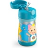 Thermos Baby 10 oz. Stainless Steel Bottle with pop-up straw, Cars(Cocomelon)
