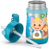 Thermos Baby 10 oz. Stainless Steel Bottle with pop-up straw, Cars(Cocomelon)