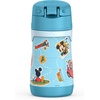 Thermos Baby 10 oz. Stainless Steel Bottle with pop-up straw, Cars(Mickey and Friends)