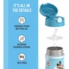 Thermos Baby 10 oz. Stainless Steel Bottle with pop-up straw, Cars(Mickey and Friends)