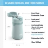 Thermos Baby 10 oz. Stainless Steel Bottle with pop-up straw, Cars(Mint)