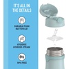 Thermos Baby 10 oz. Stainless Steel Bottle with pop-up straw, Cars(Mint)