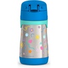 Thermos Baby 10 oz. Stainless Steel Bottle with pop-up straw, Cars(Ms. Rachel)