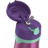 Thermos Baby 10 oz. Stainless Steel Bottle with pop-up straw, Cars(Purple with Teal)