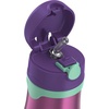 Thermos Baby 10 oz. Stainless Steel Bottle with pop-up straw, Cars(Purple with Teal)