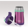 Thermos Baby 10 oz. Stainless Steel Bottle with pop-up straw, Cars(Purple with Teal)