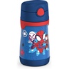 Thermos Baby 10 oz. Stainless Steel Bottle with pop-up straw, Cars(Spidey and His Amazing)