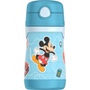 Thermos Baby 10 oz. Stainless Steel Bottle with pop-up straw, Cars(Mickey and Friends)