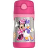 Thermos Baby 10 oz. Stainless Steel Bottle with pop-up straw, Cars(Minnie Mouse)