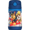 Thermos Baby 10 oz. Stainless Steel Bottle with pop-up straw, Cars(PAW PATROL BOY)