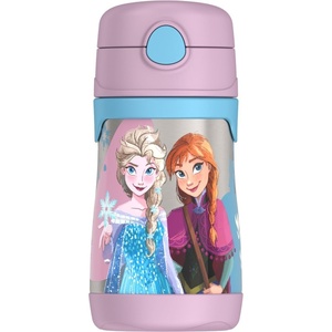 Thermos Baby 10 oz. Stainless Steel Bottle with pop-up straw, Cars(Frozen)