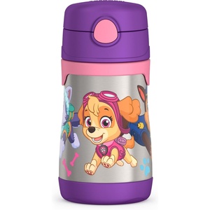 Thermos Baby 10 oz. Stainless Steel Bottle with pop-up straw, Cars(Paw Patrol Girl)