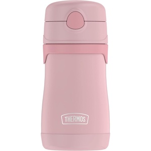 Thermos Baby 10 oz. Stainless Steel Bottle with pop-up straw, Cars(Rose)