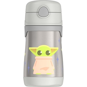 Thermos Baby 10 oz. Stainless Steel Bottle with pop-up straw, Cars(THE MANDALORIAN)