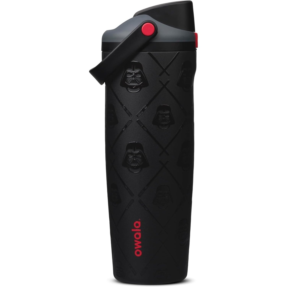 imageOwala Star Wars FreeSip Sway Insulated Stainless Steel Water Bottle with TwoWay Spout BuiltIn Straw and Bucket Handle Made for Travel School and Sports 30oz BPA Free Leak Proof Darth VaderDarth Vader