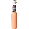 Owala FreeSip Twist Insulated Stainless Steel Water Bottle with Straw for Sports and Travel, BPA-Free, 18-oz, Grey/Peach (Peachy Keen)