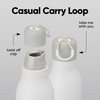 Owala FreeSip Twist Insulated Stainless Steel Water Bottle with Straw for Sports and Travel, BPA-Free, 18-oz, Grey/Peach (Peachy Keen)