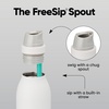 Owala FreeSip Twist Insulated Stainless Steel Water Bottle with Straw for Sports and Travel, BPA-Free, 18-oz, Grey/Yellow (Sunny Daze)