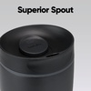 Owala SmoothSip Slider Ceramic-Lined Insulated Stainless Steel Coffee Tumbler, No Metallic Taste Reusable Travel Mug, Hot Iced Coffee Cup, BPA Free 20 oz, Candy Coated(Very  Very Dark)