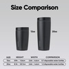 Owala SmoothSip Slider Ceramic-Lined Insulated Stainless Steel Coffee Tumbler, No Metallic Taste Reusable Travel Mug, Hot Iced Coffee Cup, BPA Free 20 oz, Candy Coated(Very  Very Dark)