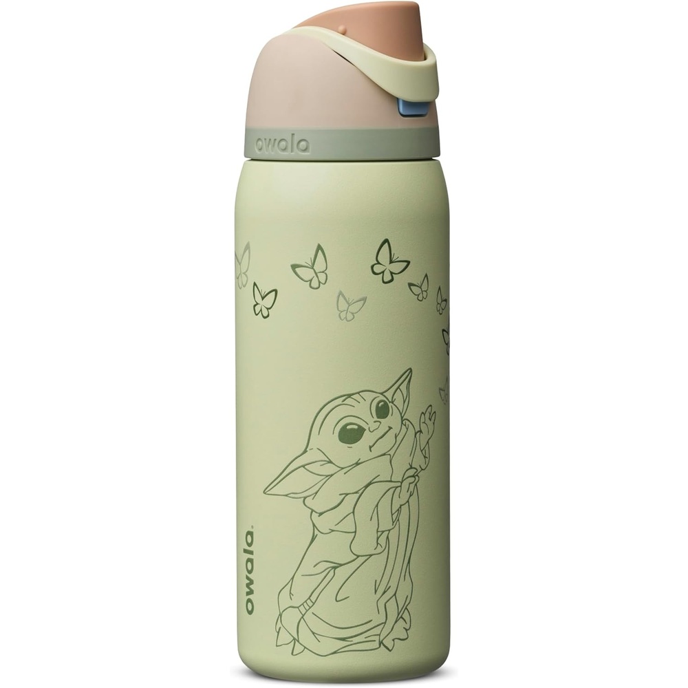image:imageOwala Star Wars FreeSip Insulated Stainless Steel Water Bottle with Straw for Sports Travel and School BPAFree Sports Water Bottle 32 oz GroGuGroGu