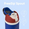 Owala Star Wars FreeSip Insulated Stainless Steel Water Bottle with Straw for Sports, Travel, and School BPA-Free Sports Water Bottle, 32 oz, GroGu(Captain America)